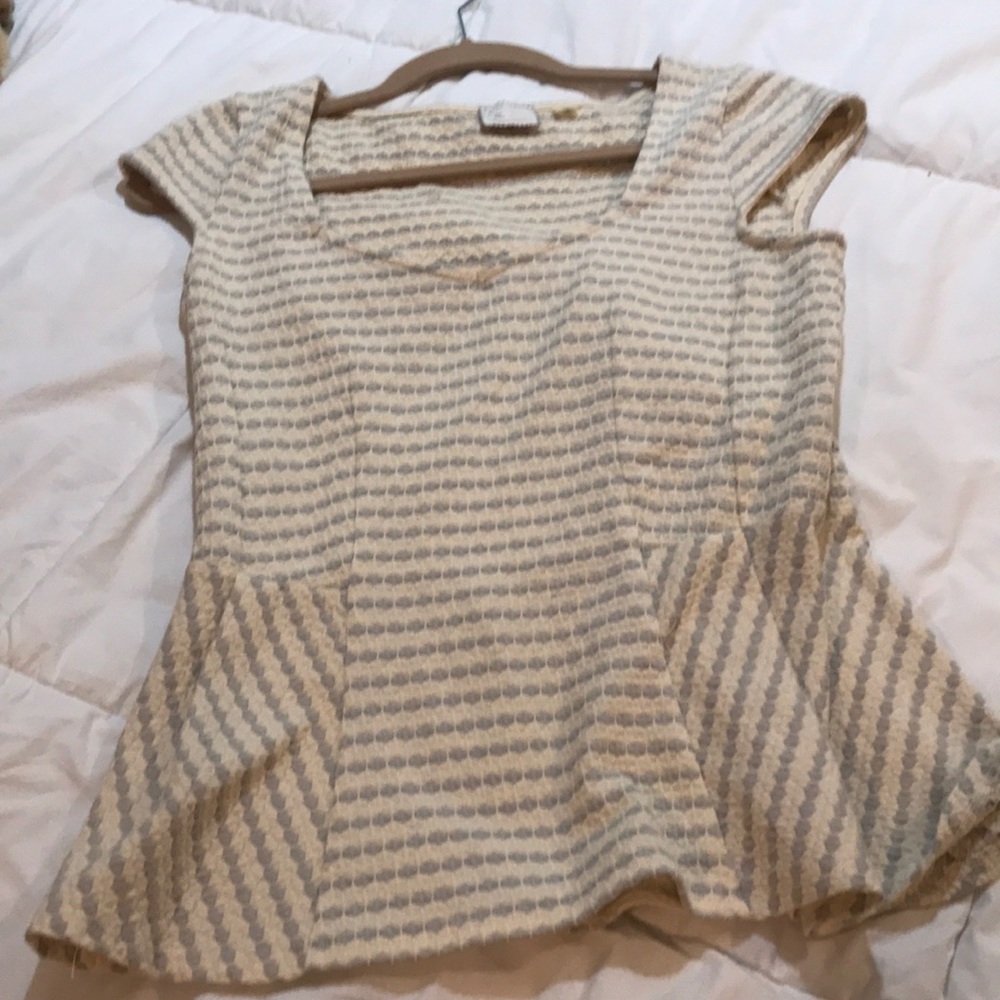 Striped peplum top